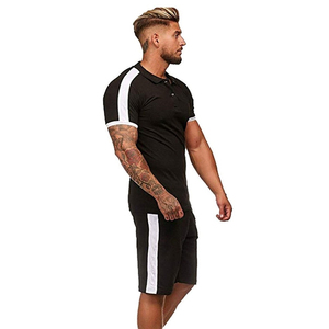 2026 Design Summer Breathable <b>Knitted</b> T Shirt and Shorts <b>Set</b> Fashion Polo Shirt <b>Set</b> Custom Casual Slim Fit Polo <b>Sets</b> - Product Image 2