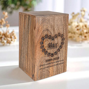 Wooden Keepsake Ashes Urn with Engraving Decorative Walnut Wood Cremation Urn Wooden Memorial Ashes Box Supplier by AYAANS - Product Image 2