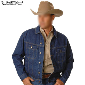 Hand Made Newest In Blue Color OEM Service Best Soft Fabric Denim <b>Jackets</b> Comfortable Breathable Denim <b>Men's</b> Denim <b>Jackets</b> - Product Image 3