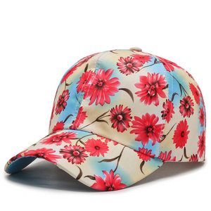 Floral Print Baseball Cap Unisex Adult Casual Spring <b>Summer</b> <b>Hat</b> Breathable Polyester 56-58CM - Product Image 6