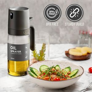 Pulvérisateur d'huile en verre borosilicate de haute qualité 250 ml, flacon pulvérisateur d'huile d'olive, outil de cuisine pour friteuse à air - Product Image 4