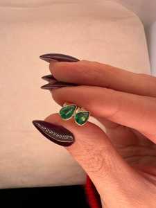 Pear Cut Bezel <b>Stud</b> Earrings 18K Gold Gold Plated IGI Certified Party Minimalist Pear Shape Women's - Product Image 4