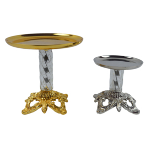 Outstanding Quality Solid Metal Set Of Two Cake Stand With Silver Plated Polished And Painted Finishing Design Food Stand - Product Image 1