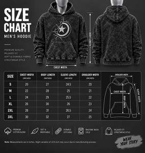 Sudadera con Capucha Negra para Hombre, Lavado Ácido, con Gráfico de Estrella Personalizado, Estilo Oversize, Urbana, Informal, de Forro Polar, OEM - Product Image 5