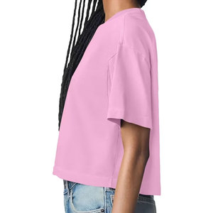 <b>Women</b> Loose Crop Top <b>White</b> <b>Short</b> <b>Sleeve</b> Soft Drop Shoulder Bodycon Tee <b>Shirt</b> Minimalist Plain Summer Outfits Crop T <b>Shirt</b> - Product Image 3