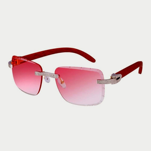 Gafas de Sol Rectangulares con Montura Invisible de Diamantes Moissanite, Polarizadas con Gradiente, Protección UV400, Gafas de Moda Unisex, Personalización C2 - Product Image 2