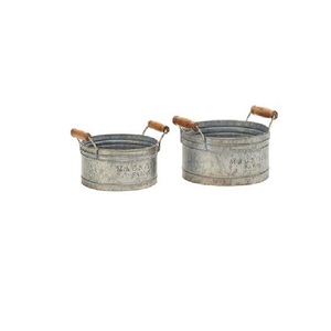 Jardinières en métal galvanisé artisanal pour décoration intérieure et extérieure, pots et jardinières carrés faits à la main - Product Image 3