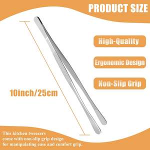 Pinzas de Manicura de Acero Inoxidable de 12 Pulgadas con Punta Inclinada, Duraderas y Largas para Uso Doméstico - Product Image 2