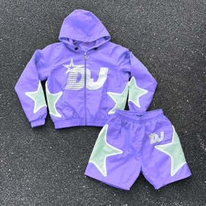 Chaqueta Cortavientos Personalizada con Logotipo para Hombre, Conjunto Impermeable con Capucha de Tela de Poliéster para la Temporada de Primavera, Conjuntos para Lluvia - Product Image 3