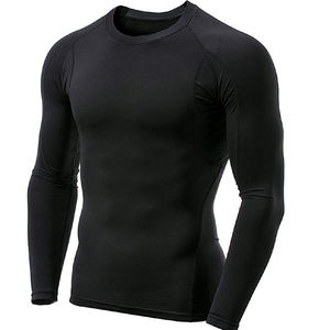 Camiseta de compresión de manga larga para hombre, precio al por mayor, personalizada, de alta calidad - Product Image 3