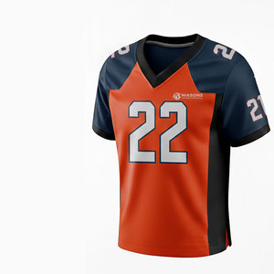 Maillots de football américain respirants à manches courtes, fournisseur en gros, impression personnalisée du logo, uniforme sportif pour hommes, vêtements d'équipe - Product Image 1