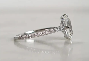 Bague en diamant de laboratoire de 3 carats, forme coussin, en argent sterling 925, cadeau pour fiançailles et mariage - Product Image 4