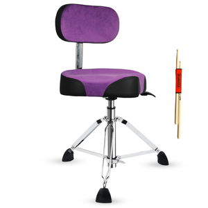 Trono de batería profesional de metal de 5 patas con respaldo, asiento acolchado de 4 pulgadas, elevación neumática, altura ajustable de 25 pulgadas, capacidad de 441 lb, modelo CN 5 Core - Product Image 1