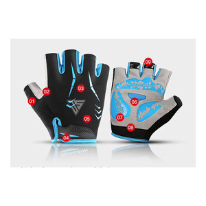 Gants de cyclisme mi-doigts pour hommes et femmes, respirants, à séchage rapide, antidérapants, absorbant les chocs, pour vélo de route, vente en gros, OEM, personnalisables, pour le sport et le cyclisme - Product Image 2