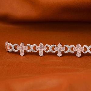 925 Silver Moissanite Chain <b>Bracelet</b> Trendy <b>Charm</b> Link Jewelry Stylish Gift Accessory for Daily Wear - Product Image 1