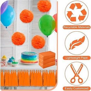 PLULON 60 Fogli di Carta Velina Arancione 14 X 20 Pollici per Confezioni Regalo, Artigianato e Decorazioni - Carta per Lavori Creativi - Product Image 2