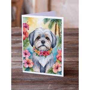 การ์ดอวยพร Lhasa apso luau แปลกๆขนาด8 A7ขนาด5x7พร้อมซอง - Product Image 3