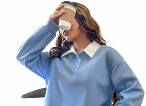 เสื้อฮู้ดลำลองสำหรับผู้หญิง ฤดูใบไม้ร่วง พิมพ์ลายด้านหน้าตามสั่ง เป็นมิตรกับสิ่งแวดล้อม ระบายอากาศได้ดี ไม่หดตัว ผลิตจากผ้าถักผสมสแปนเด็กซ์/คอตตอนบุซับใน - Product Image 3