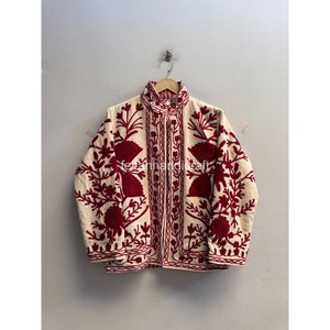 Unisex <b>Women</b> <b>Velvet</b> Jacket Boho Suzani Jacket Floral Embroidery Jacket Inside Cotton Lining Winter Jacket - Product Image 3