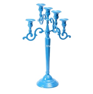 Top Trending 5-Arm Orange Aluminum Eco-Friendly Modern Art Unique <b>Candelabra</b> for Home Wedding Christmas Floor Decoration - Product Image 6