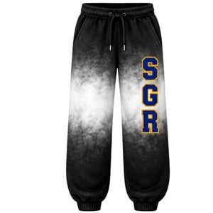 Sigma Gamma Rho <b>Women's</b> Tie Dye <b>Jogger</b> Tracksuit Black <b>White</b> Color Custom Greek Letter Hoodie Sweatpants Sorority Sportswear - Product Image 6