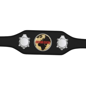 Nouvelle ceinture de championnat haut de gamme avec emblème globe, ceinture de titre en cuir noir de qualité supérieure pour les sports et événements - Product Image 3