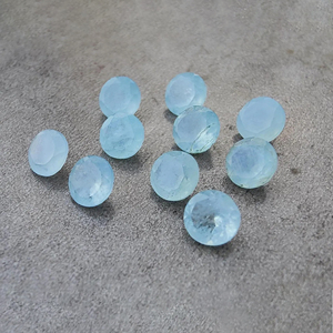Aigue-marine de qualité AAA+ facettée, taille ronde, pierre précieuse calibrée, pour la fabrication de bijoux, toutes tailles en gros - Product Image 2