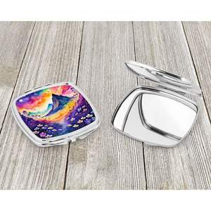 Colorful Violets Compact <b>Travel</b> <b>Makeup</b> <b>Mirror</b> Handheld Folding Pocket <b>Mirror</b> for Women and Girls Decorative Gift Idea - Product Image 3