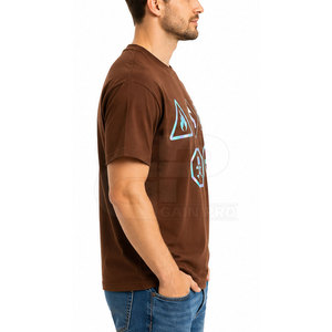 Camiseta Gráfica Reflectante de Algodón Premium para Hombre, Camiseta Moderna de Corte Holgado, Cómoda para Uso Diario, con un Look Elegante - Product Image 5