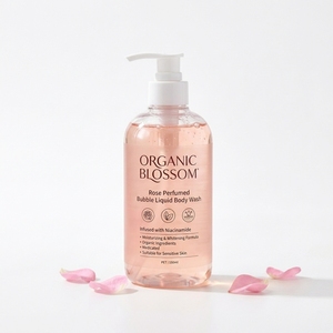 Gel Douche Moussant Bio en Gros de Malaisie, Hydratant et Blanchissant à la Niacinamide, Parfum Rose Médicinal - Product Image 1
