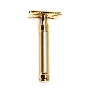 Rasoir de sécurité professionnel de haute qualité, entièrement doré, à double tranchant, réutilisable, écologique, portable, 15g, pour hommes, en acier inoxydable - Product Image 6