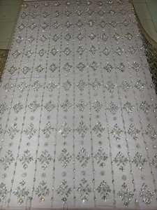 Luxury Handmade Eco-Friendly Woven Medium Weight 60GSM Floral Pattern Traditional Elegant <b>Lace</b> Fabric for Apparel - Product Image 1