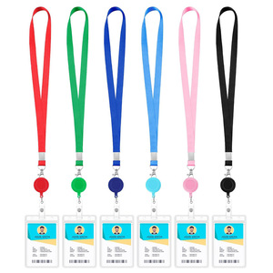 สายคล้องคอโพลีเอสเตอร์สีดำแบบกำหนดเองขายดี พร้อมที่ใส่บัตรพลาสติก โรงงานผลิต ป้ายพิมพ์ซิลค์สกรีน - Product Image 2