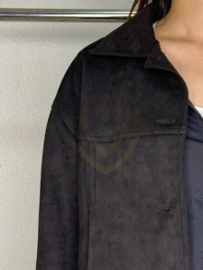 Veste en daim pour femme, modèle populaire, boutonnée, design haut de gamme, pour l'hiver et l'automne - Product Image 5