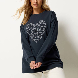 Sweat à capuche personnalisé pour femme, impression graphique DTG, polyester/coton, manches longues, pull-over décontracté, vêtements de streetwear tendance - Product Image 1
