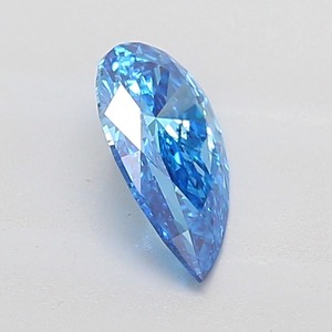 Diamant de laboratoire IGI certifié 0,91 carat, bleu vif fantaisie, taille poire, VS1, EX Cut, poli, pierre libre pour joaillerie fine - Product Image 4