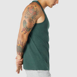High Quality Cotton Sports Muscle Gym Tank Top Two Tone Sleeveless Vest for Men Custom Size XL-for Bodybuilding and <b>Running</b> - Product Image 3