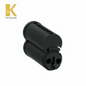 Serrure à cylindre avec logo personnalisé disponible, laiton noir mat, 7 goupilles, clé K, SFIC, pour la sécurité des portes - Product Image 2