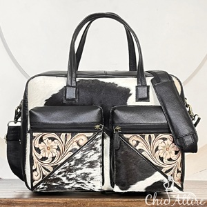 Bolsa de Pañales de Cuero Vacuno Genuino Personalizada OEM, Bolsa de Viaje Multibolsillos con Cierre, Organizador de Artículos para Bebés, Venta al Por Mayor - Product Image 1