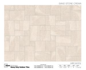 Vistaar Sand <b>Stone</b> Beige 20mm Thick Porcelain Outdoor Tiles Heavy Duty Gujarat Commercial <b>Paving</b> Slabs with 4-Year Warranty - Product Image 5