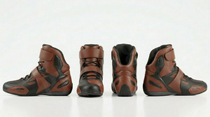 Accessoires de chaussures, bottes de moto antidérapantes, protection haute cheville, respirantes, chaussures de course pour moto, logo personnalisé - Product Image 2