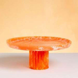 Luxury <b>Marble</b> Swirl Black White Resin <b>Cake</b> <b>Stand</b> Eco-Friendly Dessert Display Plate for Home Events & Bakery Use - Product Image 4