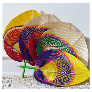 Abanico de Bambú Tejido a Mano, Arte Folclórico Tradicional Natural, Recuerdo Decorativo, Regalo para Promoción de Fiestas - Product Image 3