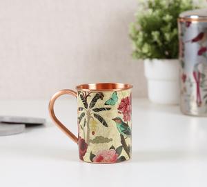 Mug en cuivre fait main avec couvercle, tasse à boire en cuivre poli, vaisselle de cuisine et de bar par Madiha Art and Crafts - Product Image 2