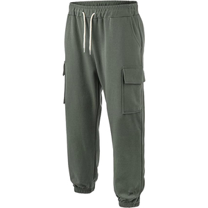 Breathable Long Ankle Length Sportswear Sweatpants Reinforced Stitched High Street Fashion Clothes Cargo Joggers Pants - Product Image 1