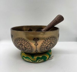 ชามสะท้อนเสียงความถี่สูง พร้อมลวดลายศรียันทราตรงกลางและลายดอกบัวซ้อนกัน มีจำหน่ายในราคาขายส่ง - Product Image 4