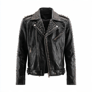 Veste en cuir de style Genz de haute qualité, très élégante et cool - Product Image 1