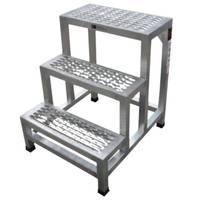 Chariots à outils en aluminium, plateforme carrée, échelle d'accès pour atelier, chariot de sécurité à marches