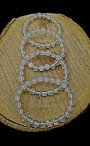 Opalite <b>Bracelet</b> Original Certified <b>Opal</b> Crystal Wristband Round Beads AAA+++ White <b>Opal</b> <b>Bracelet</b> Hand <b>Bracelet</b> Dudhiya Stone - Product Image 3