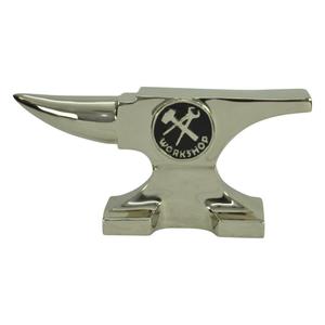 Enclume de forgeron décorative en aluminium moulé, nickelée, avec logo d'atelier, à corne unique, à prix réduit - Product Image 5
